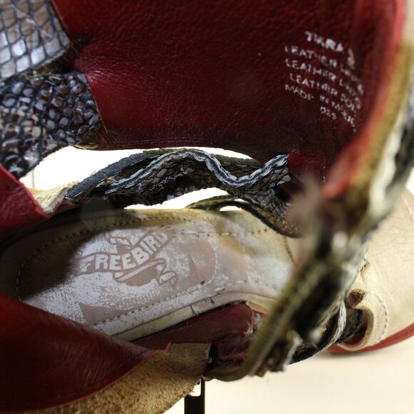 Freebird Strappy Peep Toe Tiara Booties Womens (US 9/EU 40) - Picture 10 of 11